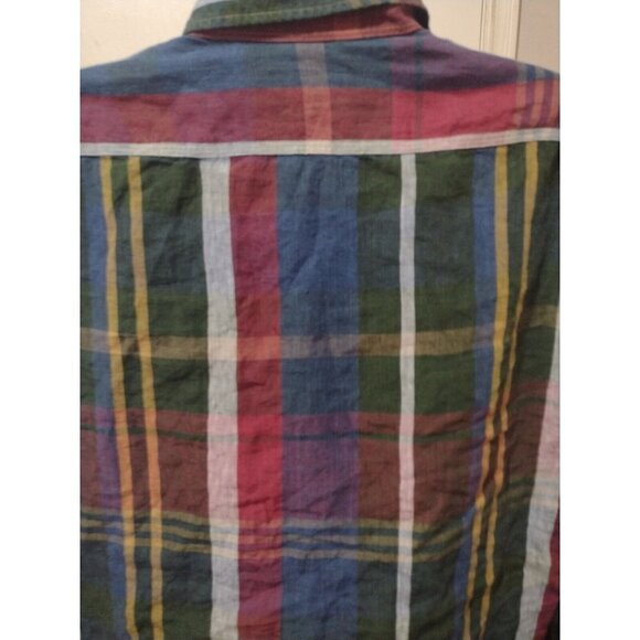 Men's Polo Ralph Lauren "Indigo Linen" 2XL Long Sleeve Button Shirt MultiColor - Picture 5 of 10